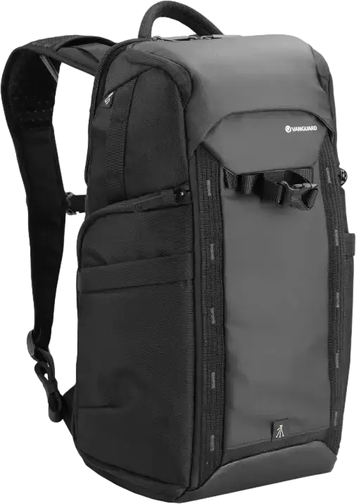 Vanguard VEO Adaptor S46 Camera Backpack, Black, 18L Waterproof Bag for DSLR/Mirrorless, 15-inch Laptop Compartment, Side & Rear Access, Tripod Carry System