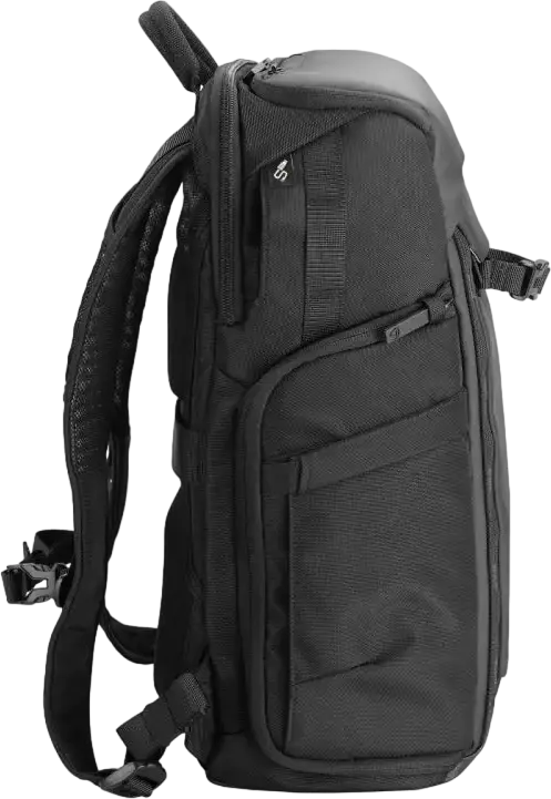 Vanguard VEO Adaptor S46 Camera Backpack, Black, 18L Waterproof Bag for DSLR/Mirrorless, 15-inch Laptop Compartment, Side & Rear Access, Tripod Carry System
