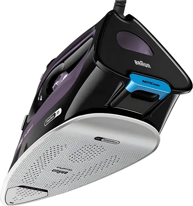 Braun TexStyle 9 SI9661 Steam Iron, 3100W, FreeGlide 3D Soleplate, ActiClean Anti-calc, 250g/min Steam Boost, Vertical Steaming, Violet