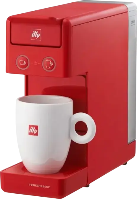 illy Y3.3 Aparat de Cafea cu Capsule iperEspresso, Presiune Pompa 19 Bar, 1250W, Rezervor Apa 0.75L, Plastic ABS, Roșu, Sistem de Extracție în Două Etape