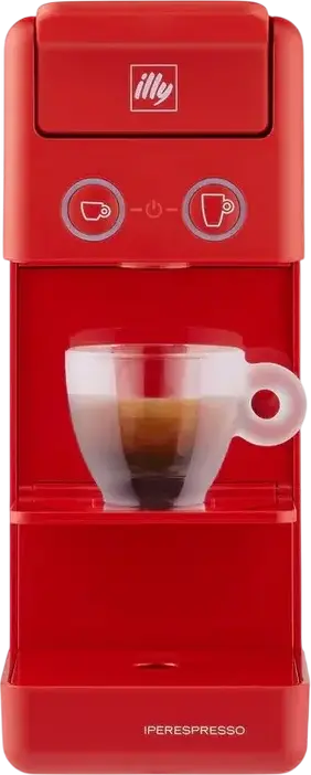 illy Y3.3 Aparat de Cafea cu Capsule iperEspresso, Presiune Pompa 19 Bar, 1250W, Rezervor Apa 0.75L, Plastic ABS, Roșu, Sistem de Extracție în Două Etape