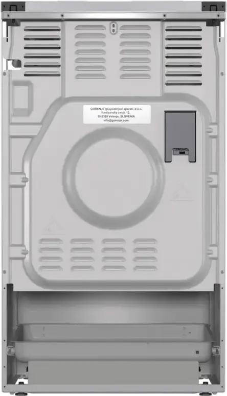 Комбинированная плита Gorenje GKS5C71XF, Газовая варочная панель с чугунными решетками, Электрический духовой шкаф 70л, Air Fry, Пар, Нержавеющая сталь