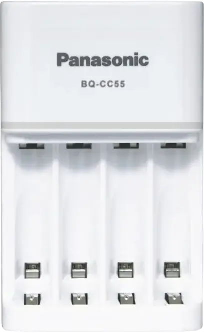 Încărcător Acumulatori Panasonic BQ-CC55E, Alb
