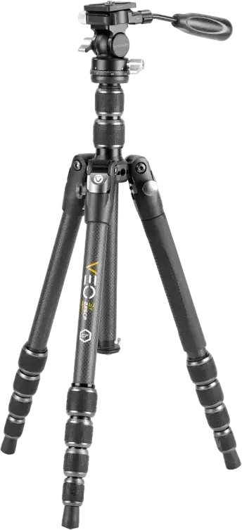 Tripod si Monopod de Calatorie Vanguard VEO 3T 235CP din Fibra de Carbon cu Cap PH-20 Pan-Tilt, Placa QS-65 Arca, Suporta 6kg, Inaltime Max 153.4cm