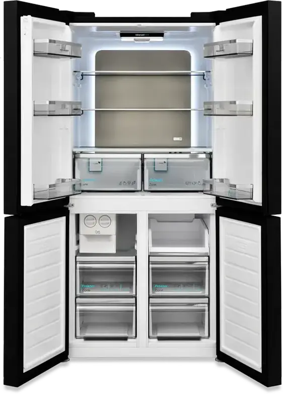 Sharp SJ-NFA35IHXAD-EU Multi Door Refrigerator, Dark Inox, 487L Net Volume, Advance No Frost, Inverter Compressor, AdaptiFresh & Metal Cooling