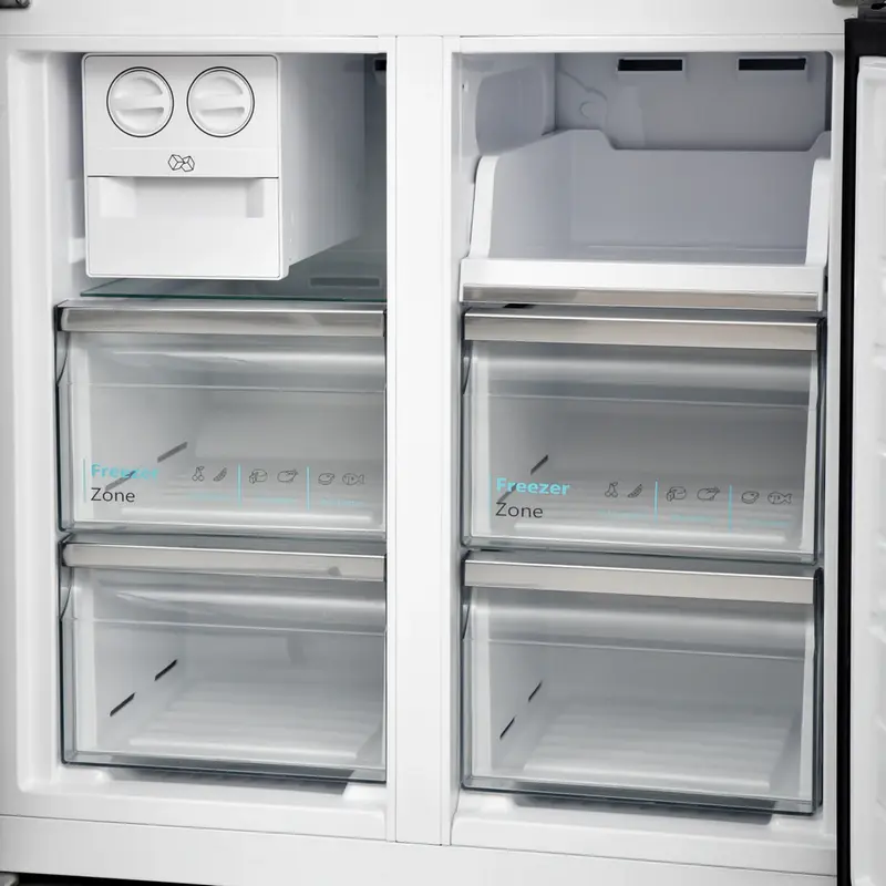 Sharp SJ-NFA35IHXAD-EU Multi Door Refrigerator, Dark Inox, 487L Net Volume, Advance No Frost, Inverter Compressor, AdaptiFresh & Metal Cooling
