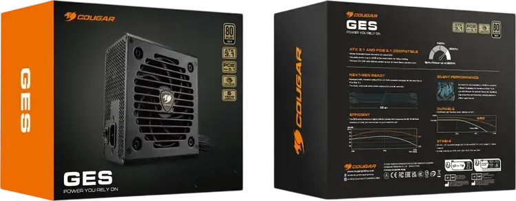 Sursa Alimentare Cougar Power GES 850W, Eficienta 80 PLUS Gold, Format ATX, Standard Intel ATX 3.1 si PCIe 5.1, Conector 12V-2X6, Non-Modulare