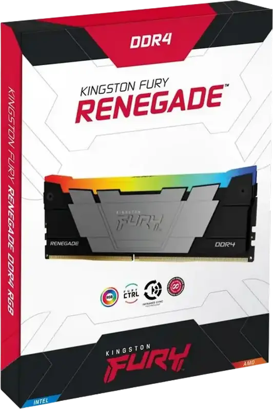 Kingston FURY Renegade DDR4 3600 MHz 8 GB RAM Memory UDIMM RGB Intel XMP 3.0 Certified High Performance SDRAM with Aluminium Heat Spreader