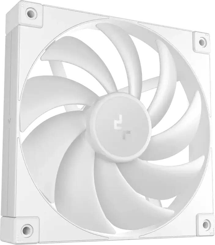 Ventilator Geantasa Deepcool FD14, 140mm PWM cu Rulment Hidraulic, Alb, Viteza 400-1650 RPM, Flux Aer Max 84.81 CFM, Zgomot Redus <=25.6 dB(A), R-FD14-WHNPN1-G