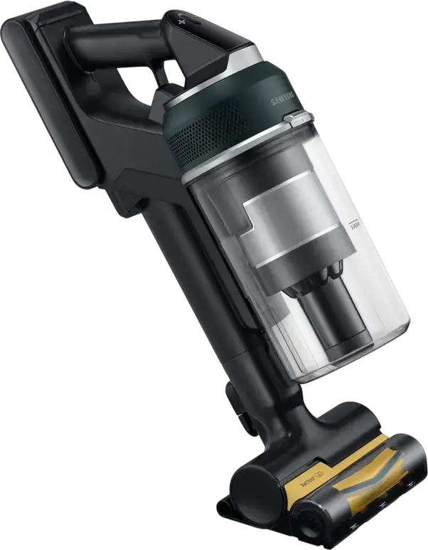 Aspirator fara fir Samsung VS70H25WFT Jet 85S Complete, Putere Suctie 250W, Motor HexaJet, Filtrare HEPA, Gri deschis, Autonomie 60 min