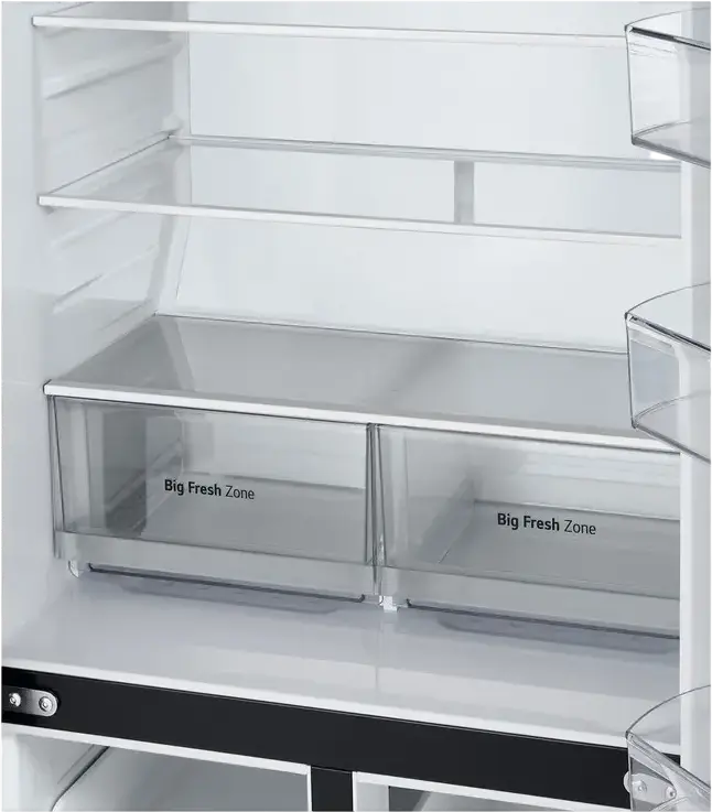 LG GMV860EPDE Multi-door Side-by-Side Refrigerator, InstaView Door-in-Door, No Frost, 530L Capacity, ThinQ Smart Control, Black, 83.5x178.7x73 cm