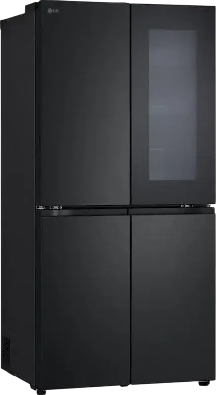 LG GMV860EPDE Multi-door Side-by-Side Refrigerator, InstaView Door-in-Door, No Frost, 530L Capacity, ThinQ Smart Control, Black, 83.5x178.7x73 cm