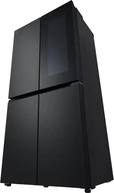 LG GMV860EPDE Multi-door Side-by-Side Refrigerator, InstaView Door-in-Door, No Frost, 530L Capacity, ThinQ Smart Control, Black, 83.5x178.7x73 cm