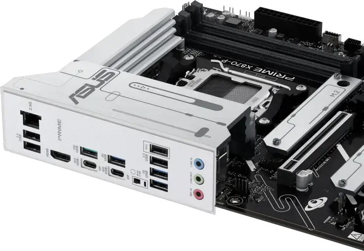 Placa de baza ASUS PRIME X870-P AM5 ATX Chipset AMD X870 pentru Ryzen 9000/8000/7000, DDR5 8000+ MT/s, PCIe 5.0 x16, USB4 Type-C, Ethernet 2.5Gb