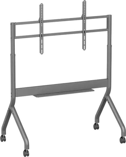 Reflecta 110M-12060 Motorized Height Adjustable Heavy-Duty TV Cart for 60-110 inch Screens, 120kg Load Capacity, RF Remote Control, Anthracite Gray