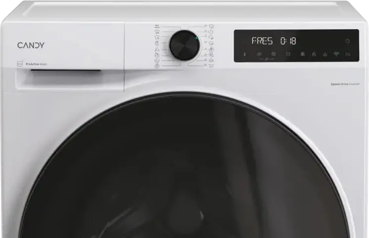 Masina de spalat rufe Candy BP 49SBL8-S ProWash 550 cu incarcare frontala, 9kg, 1400 RPM, Clasa Energetica A, Motor Inverter, Wi-Fi, Steam, Alb/Negru