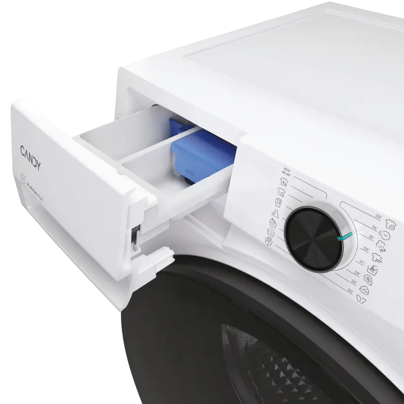 Masina de spalat rufe Candy BP 49SBL8-S ProWash 550 cu incarcare frontala, 9kg, 1400 RPM, Clasa Energetica A, Motor Inverter, Wi-Fi, Steam, Alb/Negru