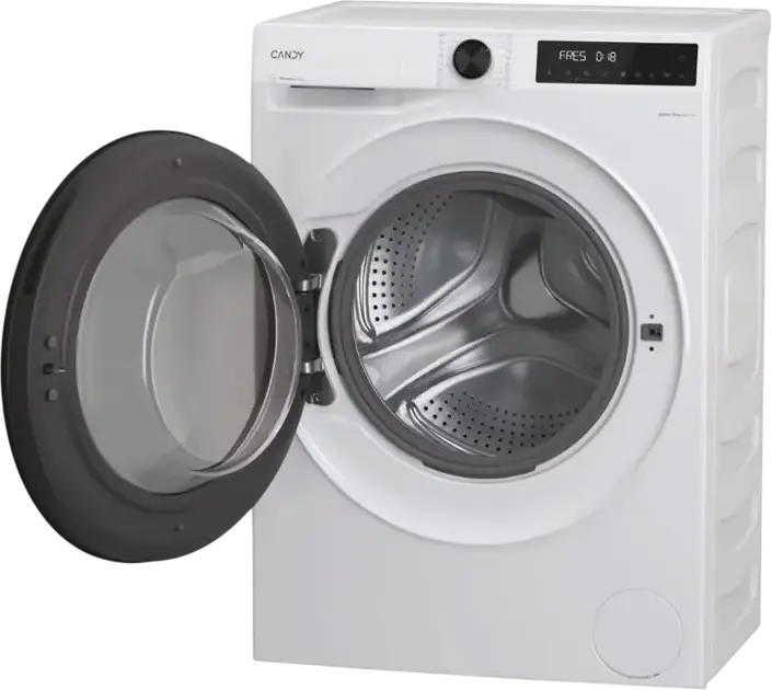 Masina de spalat rufe Candy BP 49SBL8-S ProWash 550 cu incarcare frontala, 9kg, 1400 RPM, Clasa Energetica A, Motor Inverter, Wi-Fi, Steam, Alb/Negru