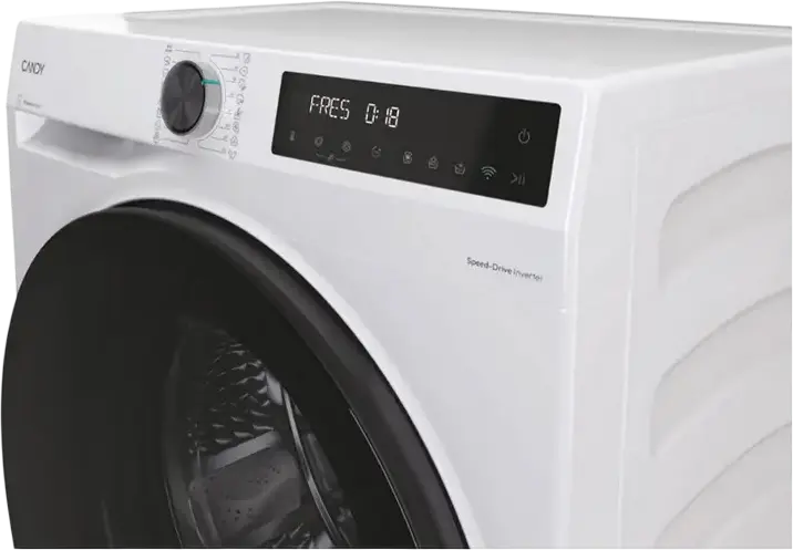 Masina de spalat rufe Candy BP 49SBL8-S ProWash 550 cu incarcare frontala, 9kg, 1400 RPM, Clasa Energetica A, Motor Inverter, Wi-Fi, Steam, Alb/Negru