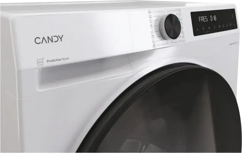 Masina de spalat rufe Candy BP 49SBL8-S ProWash 550 cu incarcare frontala, 9kg, 1400 RPM, Clasa Energetica A, Motor Inverter, Wi-Fi, Steam, Alb/Negru