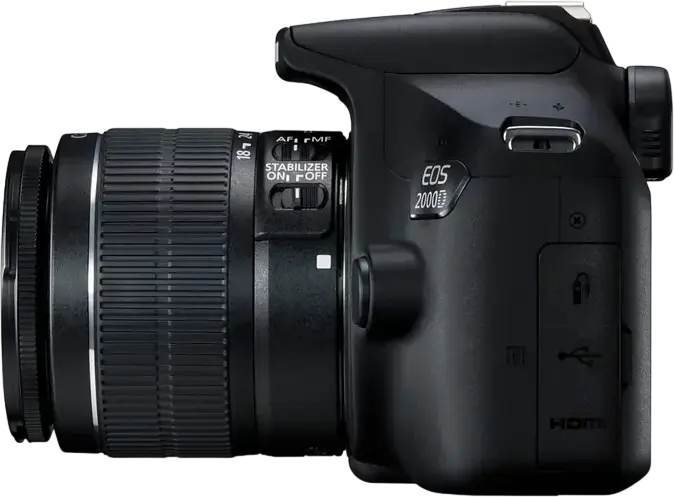 Canon EOS 2000D DSLR Camera, 24.1 MP APS-C CMOS Sensor, DIGIC 4+, Full HD Video, Wi-Fi, with EF-S 18-55mm f/3.5-5.6 IS II Lens Kit