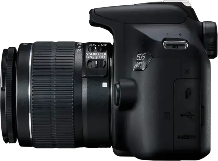 Canon EOS 2000D DSLR Camera, 24.1 MP APS-C CMOS Sensor, DIGIC 4+, Full HD Video, Wi-Fi, with EF-S 18-55mm f/3.5-5.6 IS II Lens Kit