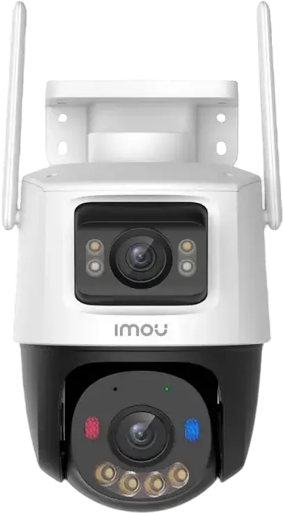IMOU Cruiser Dual 2 Pro IP Security Camera, 2560x1440 Resolution, IP65 Weatherproof, 30m Night Vision, Human/Vehicle Detection, Two-Way Audio, White