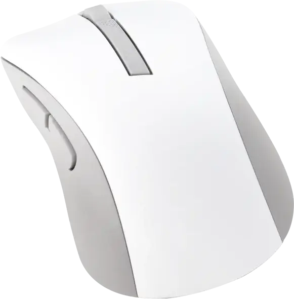 ASUS MD102 Wireless Mouse, White, Dual Mode 2.4GHz RF & Bluetooth, Optical Tracking, Adjustable 800/1000/1600 DPI, Silent Clicks, Windows & Chrome OS
