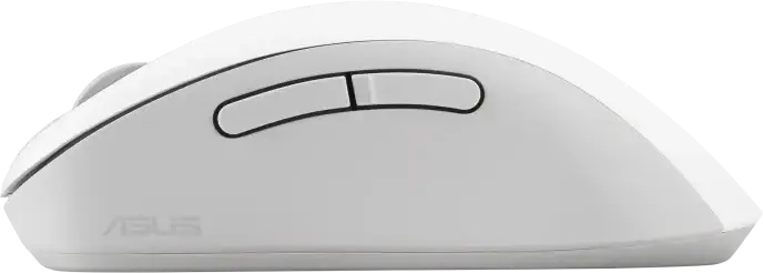 ASUS MD102 Wireless Mouse, White, Dual Mode 2.4GHz RF & Bluetooth, Optical Tracking, Adjustable 800/1000/1600 DPI, Silent Clicks, Windows & Chrome OS