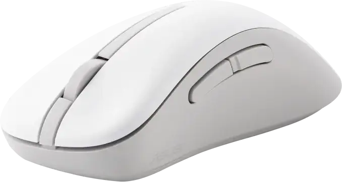 ASUS MD102 Wireless Mouse, White, Dual Mode 2.4GHz RF & Bluetooth, Optical Tracking, Adjustable 800/1000/1600 DPI, Silent Clicks, Windows & Chrome OS