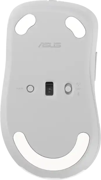 ASUS MD102 Wireless Mouse, White, Dual Mode 2.4GHz RF & Bluetooth, Optical Tracking, Adjustable 800/1000/1600 DPI, Silent Clicks, Windows & Chrome OS