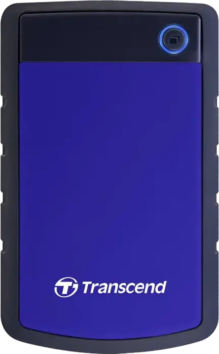 Hard Disk Extern Portabil Transcend StoreJet 25H3B 2TB HDD 2.5" USB 3.1 Gen 1, Protectie Shock MIL-STD-810G, Backup One-touch, Criptare AES
