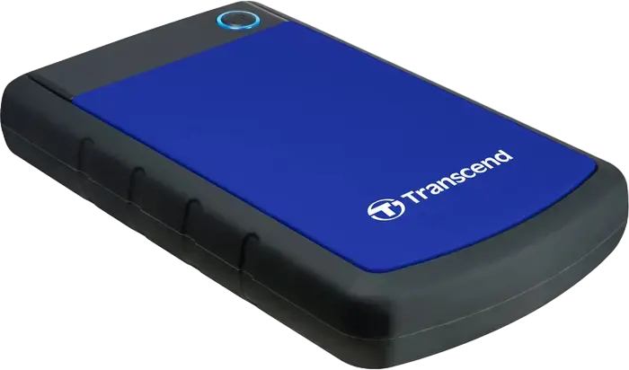 Hard Disk Extern Portabil Transcend StoreJet 25H3B 2TB HDD 2.5" USB 3.1 Gen 1, Protectie Shock MIL-STD-810G, Backup One-touch, Criptare AES