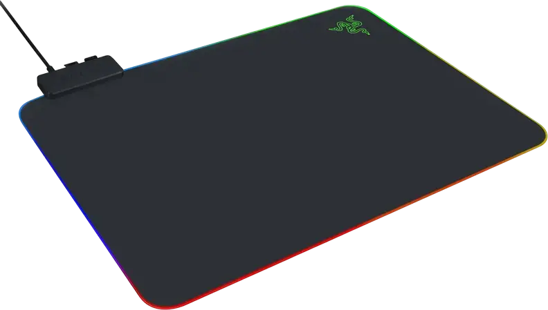 Razer Firefly V2 RGB Gaming Mouse Pad, Medium, Hard Micro-Textured Surface, Razer Chroma RGB 19-Zone Lighting, Anti-Slip Rubber Base, 355x255x3mm
