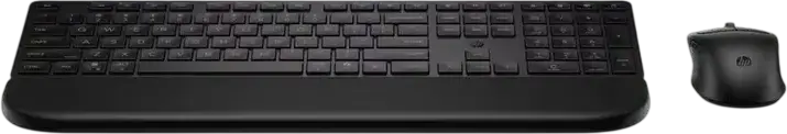 HP Multi-Device 580C Wireless Keyboard and Mouse Combo, Bluetooth & 2.4GHz, 3-Device Support, 4000 dpi Optical Mouse, Detachable Palm Rest, Black