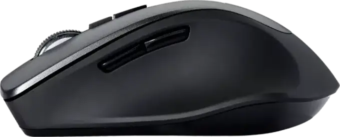 ASUS WT425 Wireless Optical Mouse, Black, USB Interface, 2.4GHz RF, Adjustable 1000/1600 DPI, 6 Buttons, Silent Click, Ergonomic Easy-Grip, Windows 11/10, Chrome OS
