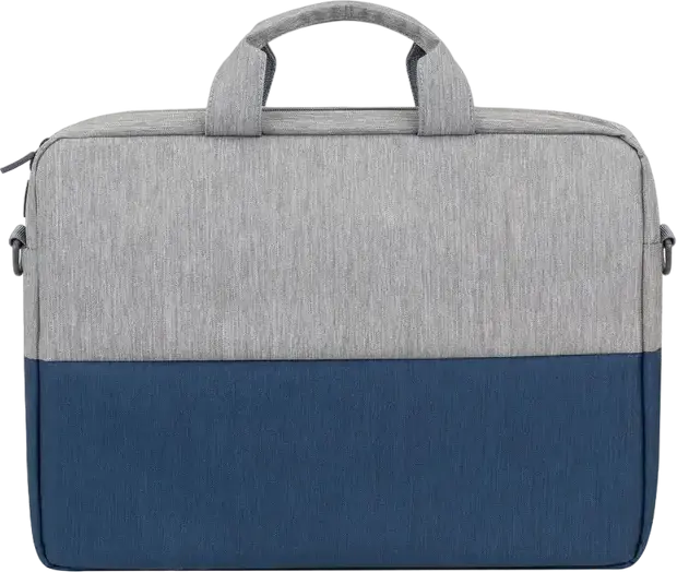 Geanta Laptop Rivacase Prater 7532 pentru laptopuri de 15.6 inch si tablete de 10.1 inch, Poliester Impermeabil, Buzunar Anti-furt, Gri/Albastru