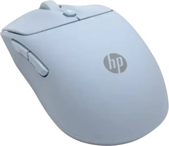 HP 400 Quiet Wireless Mouse, Blue, Dual-mode Bluetooth and 2.4GHz USB, Adjustable 6000 DPI, Ambidextrous Compact Design, Quiet-click Buttons, 24 Month Battery