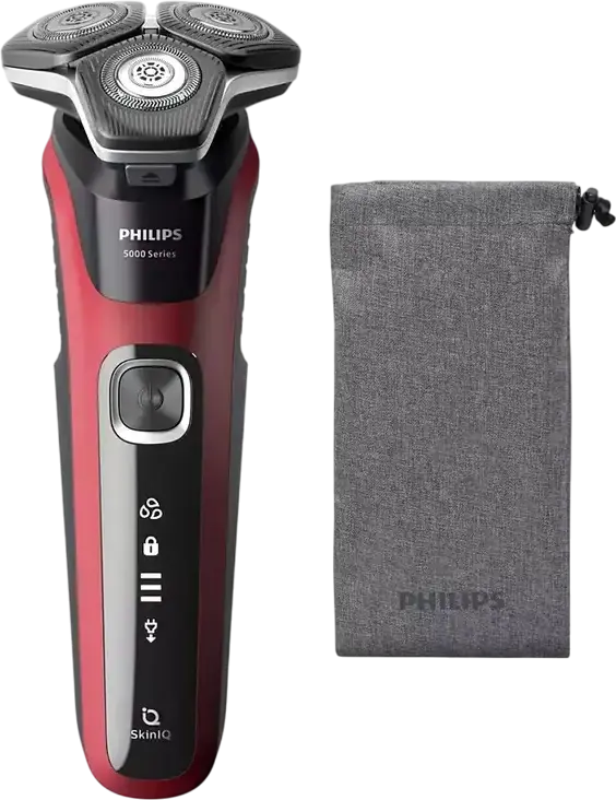 Aparat de ras electric Philips S5883/10 Series 5000, Tehnologie SkinIQ PowerAdapt, Lame SteelPrecision, Capete Flexibile 360-D, Wet & Dry