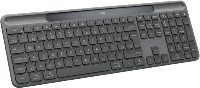 Logitech Signature Slim Solar K980 Wireless Keyboard, Scissor Switches, Solar-Powered Logi LightCharge, Bluetooth & Logi Bolt USB-C, Easy-Switch 3 Devices, Graphite