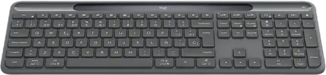 Logitech Signature Slim Solar K980 Wireless Keyboard, Scissor Switches, Solar-Powered Logi LightCharge, Bluetooth & Logi Bolt USB-C, Easy-Switch 3 Devices, Graphite