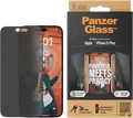 PanzerGlass Privacy Screen Protector for Apple iPhone 15 Plus, Tempered Glass, Ultra-Wide Fit, 0.7mm, Anti-Scratch, Smudge-Free, with EasyAligner