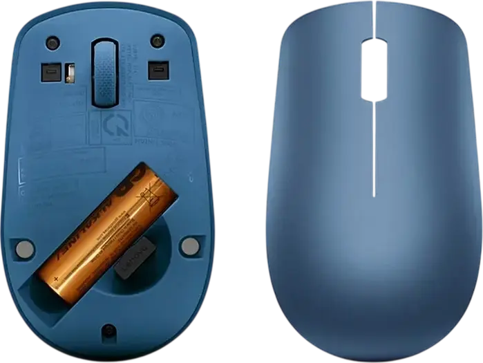 Mouse Wireless Lenovo 530, Albastru, Receptor Nano USB 2.4 GHz, Senzor Optic 1200 DPI, Design Ergonomic Ambidextru, Finisaj Soft Touch, Plug-and-Play