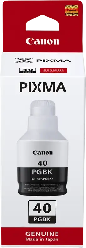Canon GI-40 PGBK Pigment Black Ink Refill Bottle 170ml for PIXMA G-Series MegaTank G5040 G6040 G7040 GM2040 GM4040, 6000 Page Yield