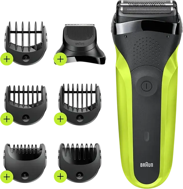 Aparat de ras electric Braun 300BT, Negru | Verde