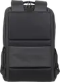 Rivacase Tegel 8435 Laptop Backpack for up to 15.6 inch Laptops, Water-Resistant Recycled rPET Polyester, Trolley Strap, Black