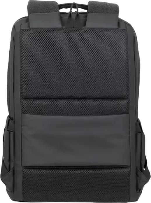 Rivacase Tegel 8435 Laptop Backpack for up to 15.6 inch Laptops, Water-Resistant Recycled rPET Polyester, Trolley Strap, Black
