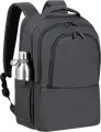 Rivacase Tegel 8435 Laptop Backpack for up to 15.6 inch Laptops, Water-Resistant Recycled rPET Polyester, Trolley Strap, Black