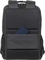 Rivacase Tegel 8435 Laptop Backpack for up to 15.6 inch Laptops, Water-Resistant Recycled rPET Polyester, Trolley Strap, Black