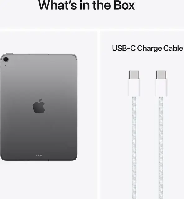 Apple iPad Air 11 (2026) cu procesor M4, 12GB RAM, 128GB Stocare, Wi-Fi + 5G, Ecran Liquid Retina, Cameră 12MP, USB-C, iPadOS, Gri Spațial
